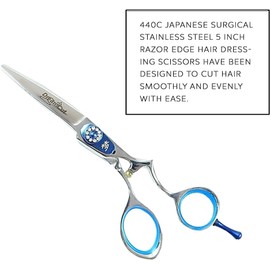 DreamCut 5.5 Inch Professional Hair Cutting Shears 440C with Comfort Grip