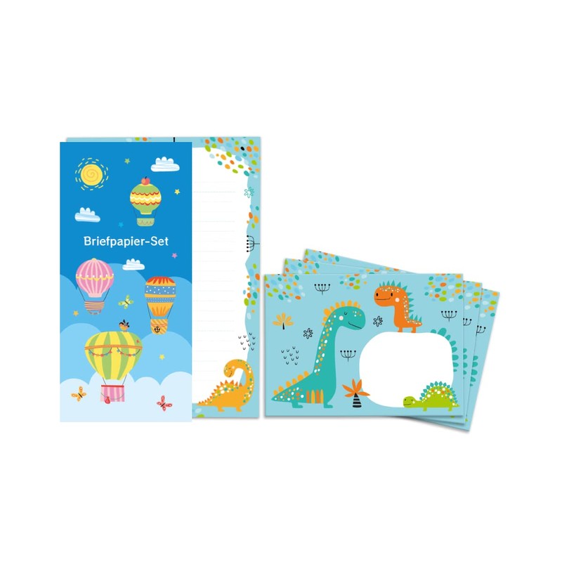 Writing Paper Set Letter Pad with Envelope for Children Dinosaur