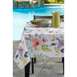 Benson Mills Indoor Outdoor Spillproof Tablecloth for Spring/Summer/Party/Picnic (Harper, 60" X 84" Rectangular)