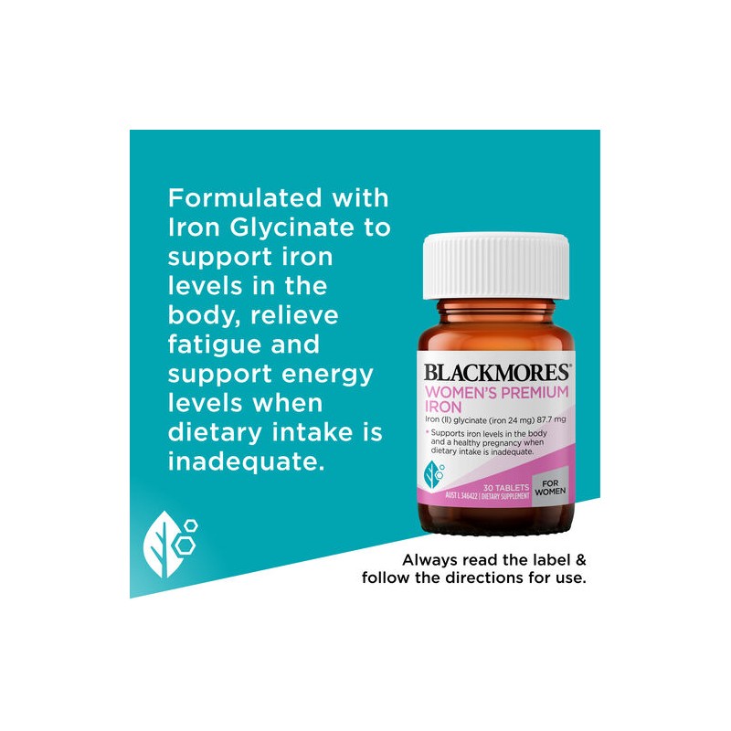 Blackmores Women's Premium Iron 30 Tablets