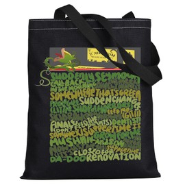 LEVLO Little Shop Of Horrors Musical Canvas Tote Bag Seymour & Audrey 2 Fans Gift Audrey Plant Shopping Bag, Little Shop Bt