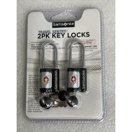 Samsonite New Samsonite 2-pack Travel Sentry Key Lock Luggage Black/Silver 91162-1041