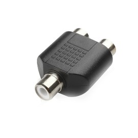 Adaptout 3 x RCA Female to 2 RCA Female Mono Signal Splitter Mini Jack Audio HiFi Adapter Electronic Adapter