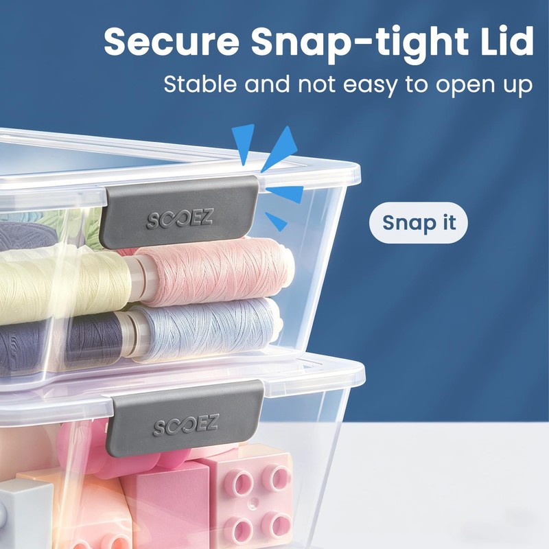 Sooez 6 Pack Pencil Boxes, New Extra Large Pencil Case,