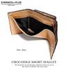 EVERSOUL Men's Compact Wallet Coin Purse, Crocodile Trifold Leather, Genuine