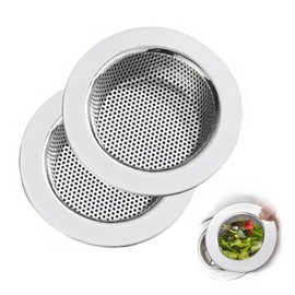 2 coladores de fregadero de cocina duraderos de 4.5 pulgadas, fregadero de cocina de acero inoxidable mejorado de doble capa para la mayoría de la cocina
