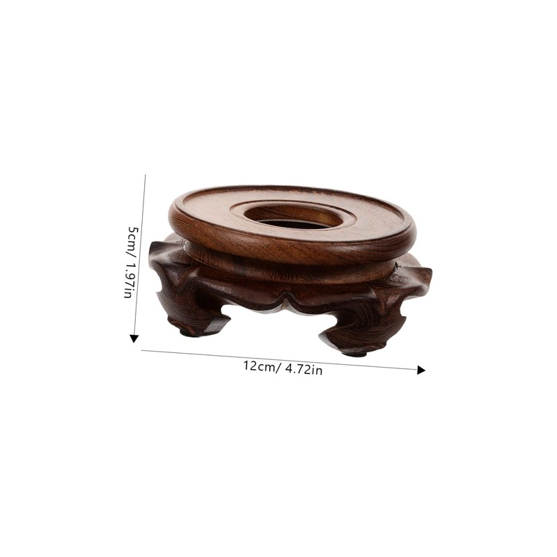 Mobestech Indoor Display Stand for Vases Decor Rustic Wood Base