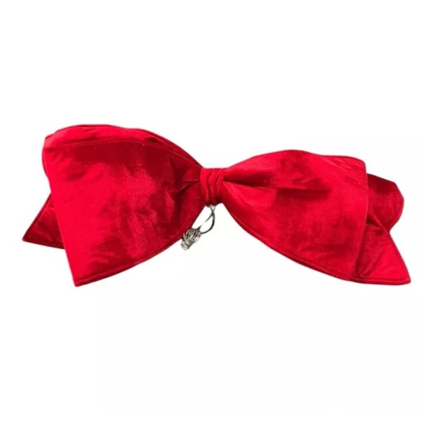 Unbranded Large Red Velvet Display Wired Bow 24” x 32”