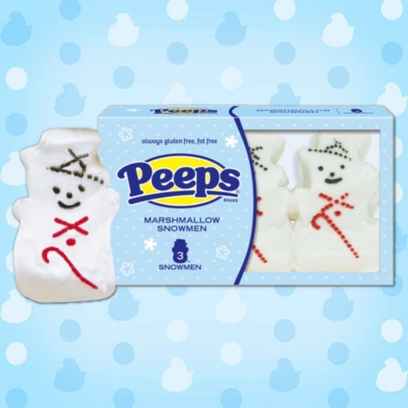 Peeps Marshmallow Candy Christmas Packs, Sugar Coated Character Shaped Marshmallows