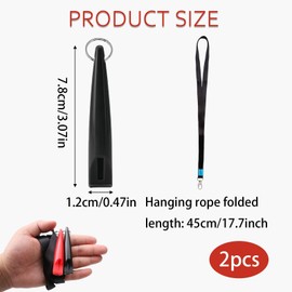 kcrnw 2 Pcs Dog Training Whistles Plastic Professional Dog Whistle with Lanyard with High Pitch, Loud, Clear Tone & Long-Range Sound - Perfect Long-Distance Recall Bark Control for Most Breeds