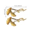 LALAFINA 2pcs Ginkgo Biloba Clip Womens Hair Clips Green Leaf