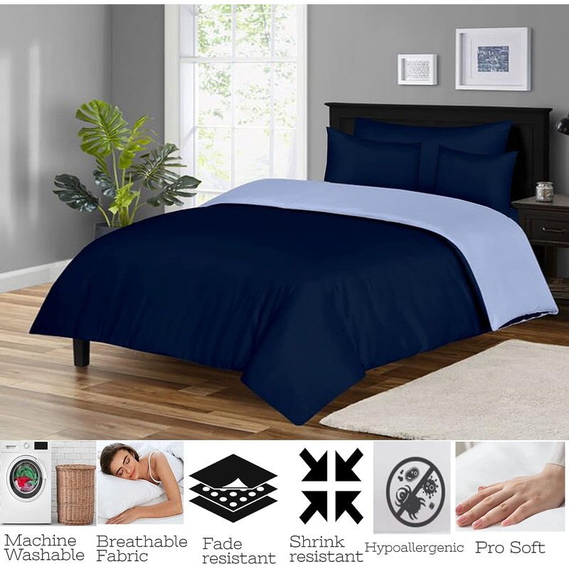 Brushed Microfiber Duvet Cover Sets Plain Dye Quilt Cover with