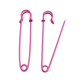 Wuuycoky Pink 100mm Length Large Safety Pin Safety Blanket Pin Pack of 4