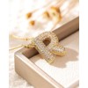 18K Gold Bubble Letter Necklace - Hypoallergenic Initial Necklace for