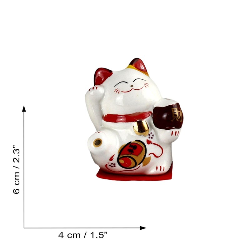 Freak Scene Ceramic Kittens - Small Lucky Cats - White