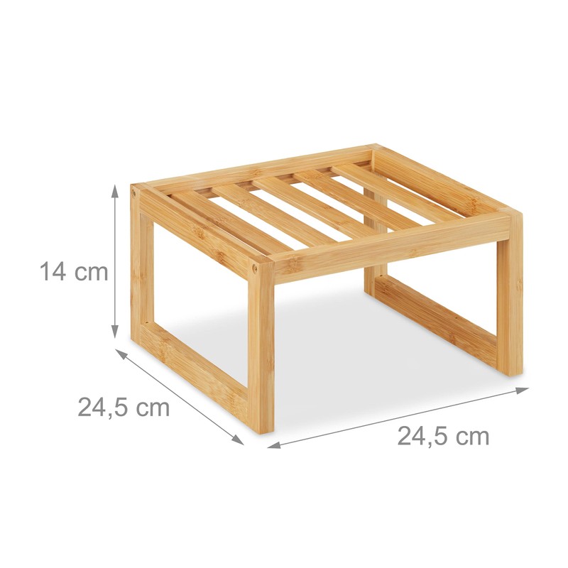 Relaxdays Bamboo Cabinet Insert, H x W x D: 14