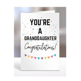 You're a Granddaughter card, gifts for men, women, him, her, female, male, presents for Christmas, new, congratulations, baby, you are, A5-173_107