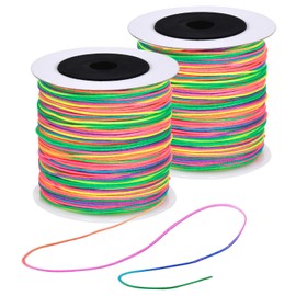 160 m Rainbow Nylon Cord for Bracelets 1 mm Nylon Thread Craft Cord Bead Thread Colourful Thread Satin Cord for Bracelets Beads