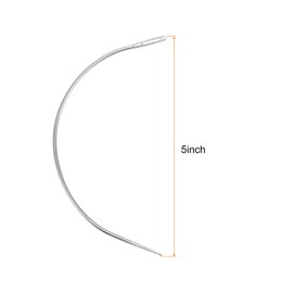 sourcing map 50Pcs Curved Needles 5" C Type Weaving Sewing Needles Wig Making Upholstery Big Eye for Carpet Leather Canvas Repairing Blocking Knitting