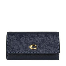 Coach CH799 B4BHP Women's Drawstring Wrapped, Gift Set, Accessories, Key Case, Navy, B4BHP (Brass x Midnight Navy)