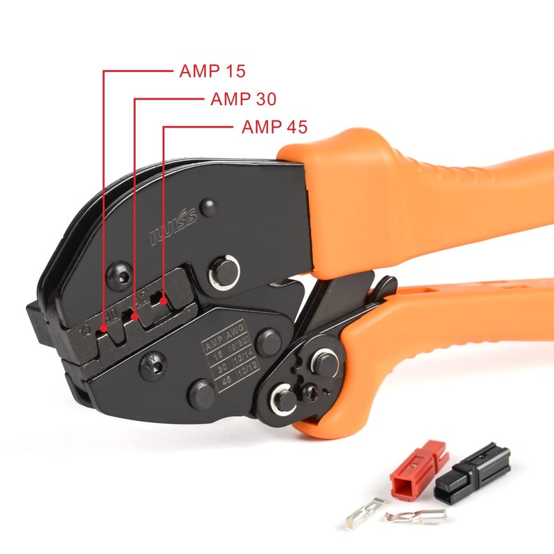 IWISS Ratchet-Style Crimping Pliers, Crimping Tool for Anderson Connectors, PWR