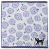 Noah Family Towel Handkerchief, Rosy Cat, Women's, Approx. 9.8 x