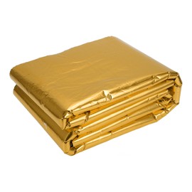 X AUTOHAUX 394mil 10mm 0.19sqft Sound Deadening Mat Aluminum Foil Heat Shield Material Self Adhesive for Hood Boat Engine Cover 39.37"x23.62" Gold Tone