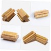 OHPHCALL 2pcs Bamboo Nail Brush Double-sided Cleaning Tool with Sturdy