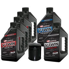 MaximaHiflofiltro VTTOCK16 Complete Engine Oil Change Kit for V-Twin Full Synthetic Harley Davidson Evolution, 6 Quart