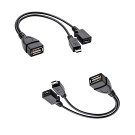 ZJKJHJY 2-in-1 Micro USB to USB Adapter (OTG Cable + Power Cable)