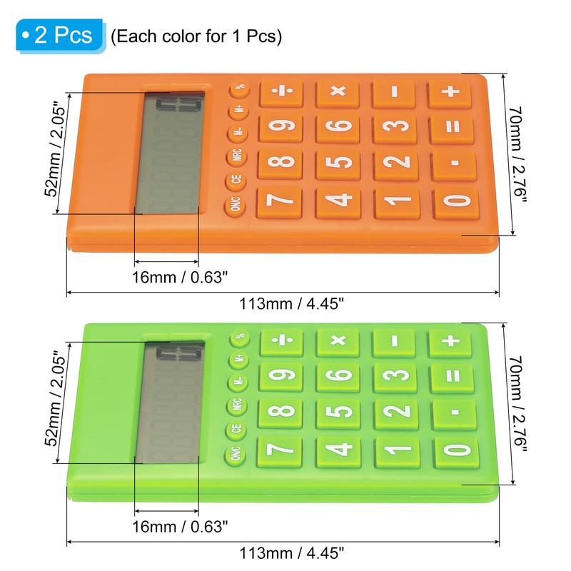 PATIKIL Desktop Calculator, 2 Pack Large 8 Digit LCD Display