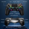 Glitfix Wireless Controller für PS-4/Pro/Slim/PC, Game Controller mit Turbo/Zurück Taste/Dual