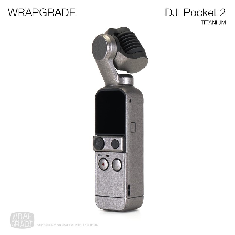 WRAPGRADE Skin Stickers for DJI Pocket 2 (Titanium)