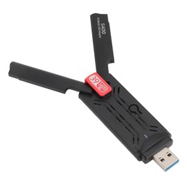 USB 3.0 WiFi Dongle for Laptop Desktop PC, 2.4G 5G 6G Tri Band WiFi Adapter for PC, PC WiFi Antenna WiFi 6E Wireless Network Adapter for Win 10 11 Operating Systems