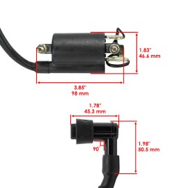 Caltric Ignition Coil for Kawasaki Bayou 300 KLF300 2X4 1989-1996 Atv Ignition Coil
