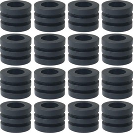 WHYHKJ 16PCS Foosball Machine Gasket Black 2.2x3cm Foosball Hard Cushion Silicone Rubber Cushion Washers Mini Foosball Washers