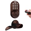 MiLocks XFL-02OB Digital Deadbolt Door Lock and Passage Lever Handle