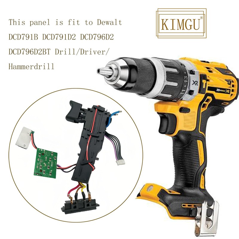 N442096 Kimgu Switch Control Panel N438606 Replace for Dewalt DCD796