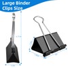Nomatox Jumbo Binder Clips 3 inch,75mm Width,6 Pack Extra Large