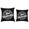 She Motivates Inspires Empowers International Women's Day Throw Pillow