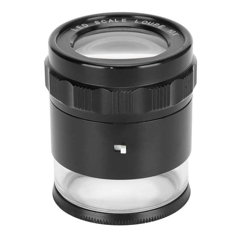 8LED 10X Magnifier Loupe with Scale High Definition Adjustable Magnifying