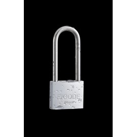 FIGODE® Lock, Marine Grade Rustproof Padlock with Stainless Steel Shackle and Chrome Plated Solid Brass Body, Outdoor Padlock Weatherproof, 8 Locks with Same Key, 2.3 in.Long Shackle