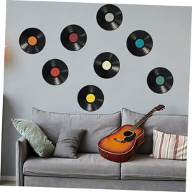 LIFKOME 8pcs Vinyl Record Decoration Vintage Decor Adornos Para Decor for Home Record Disc Wall Decor Vintage Decor Records Vinyl Records Decor Pvc Colorful Room Decorations Rural CD