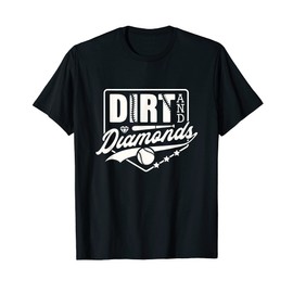 Softball baseball Dirt and Diamonds Mom T-Shirt