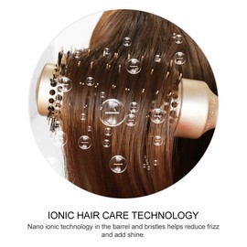 BANGMENG Round Brush Blow Out with Boar Bristles, Nano Thermal Ceramic Ionic Round Hair Brush for Women Blow Drying, Enhance Texture for Styling (1.75 Inch Barrel, 2.9 Inch with Bristle)
