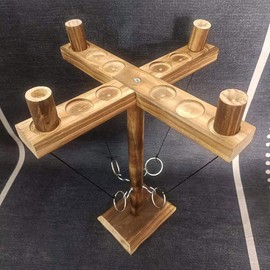 Ring Toss Game, Upgraded Edition, 4 People, Pmygame002, Ring Toss Game, Brown