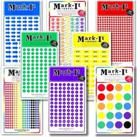 Innovative Ideas Small 1/8" Removable Mark-it Brand dots for maps, Reports or Projects - Blue