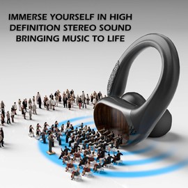 Groove Wireless Bluetooth Earbuds with Charging Case Electronics | Wireless Sports Earbuds | Running Ear Phones | Black