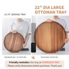 Decent Vrvege Extra Large Round Ottoman Coffee Table Tray, 22"