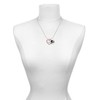 Delight Jewelry Silvertone Large Red Crystal Heart with Clear Heartbeat